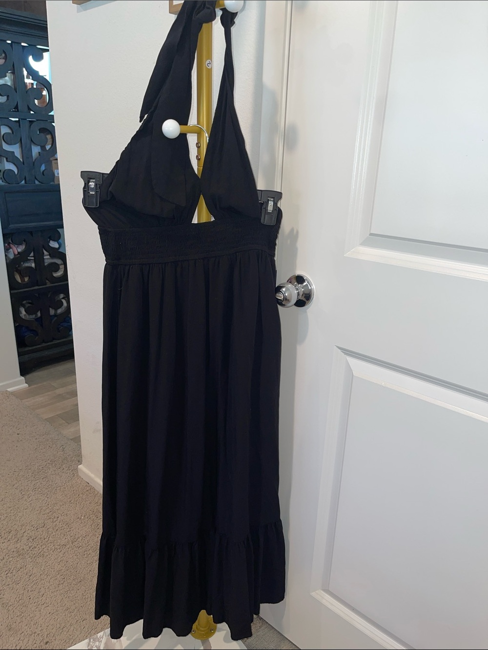 Classic Black Halter Maxi Dress